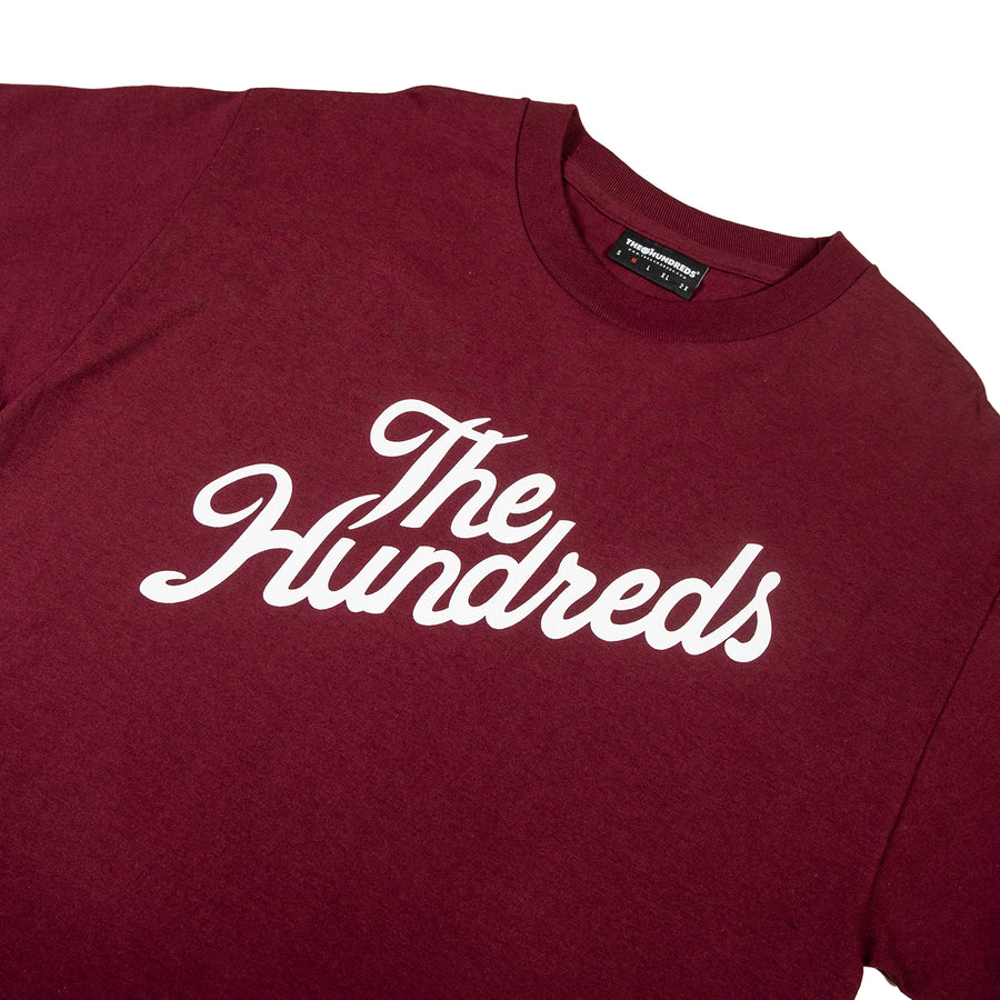The Hundreds : Forever Slant Logo T-Shirt (Burgundy)
