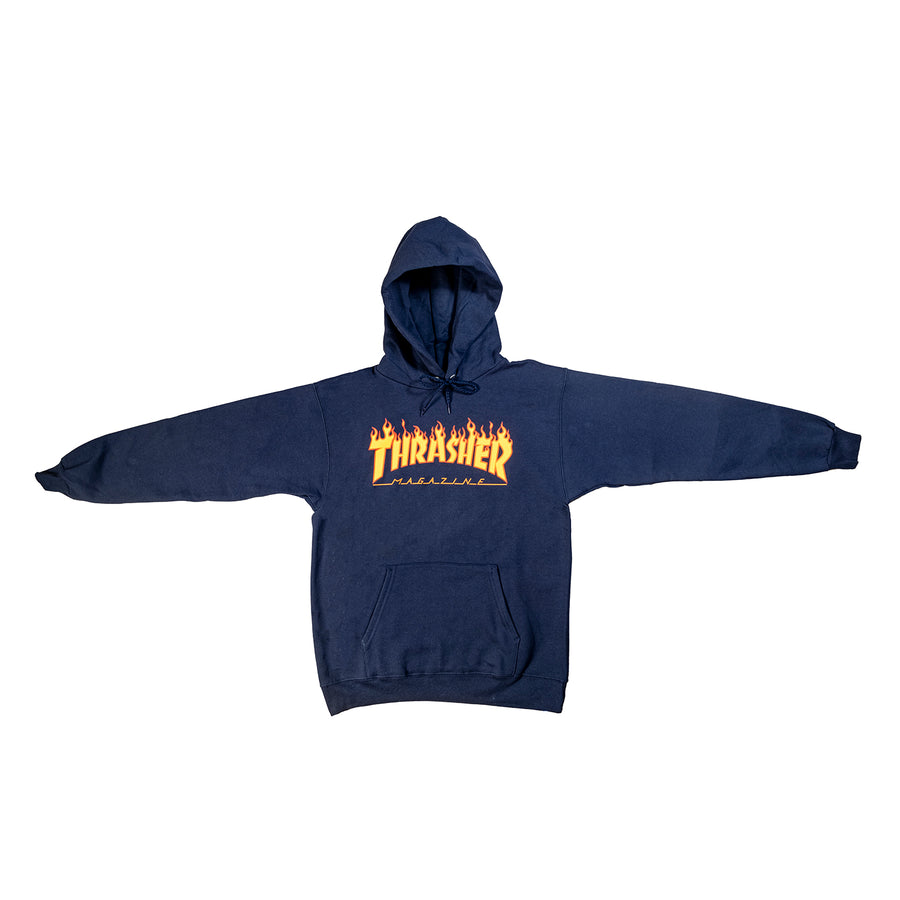 Thrasher : Flame Hood (Navy)