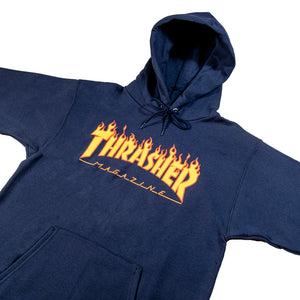 Thrasher : Flame Hood (Navy)