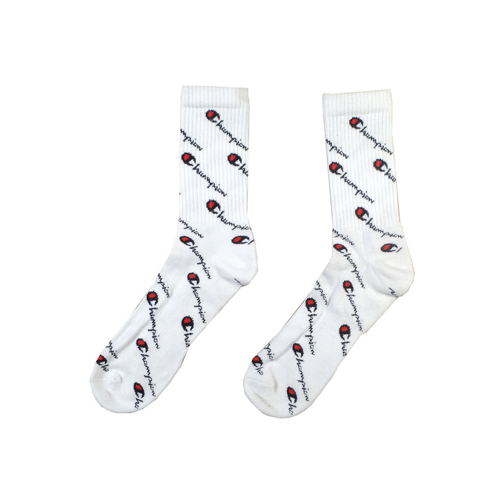 Champion: Life - All Over Print Crew Sock (White)