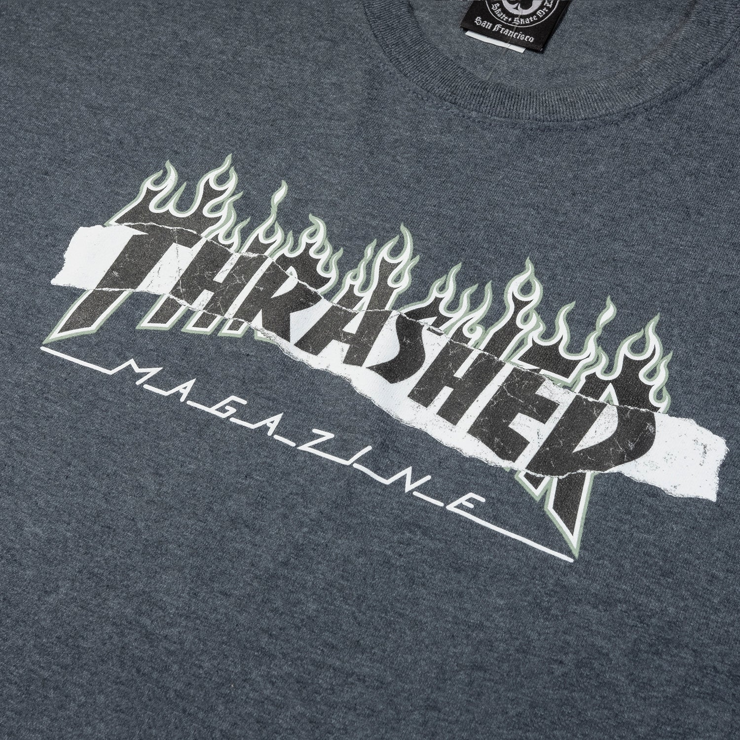 Thrasher Ripped S/S (Dark Heather)