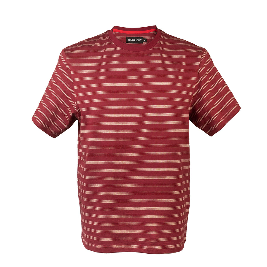 Members Only : Liberty Striped S/S T-Shirt (Burgundy)