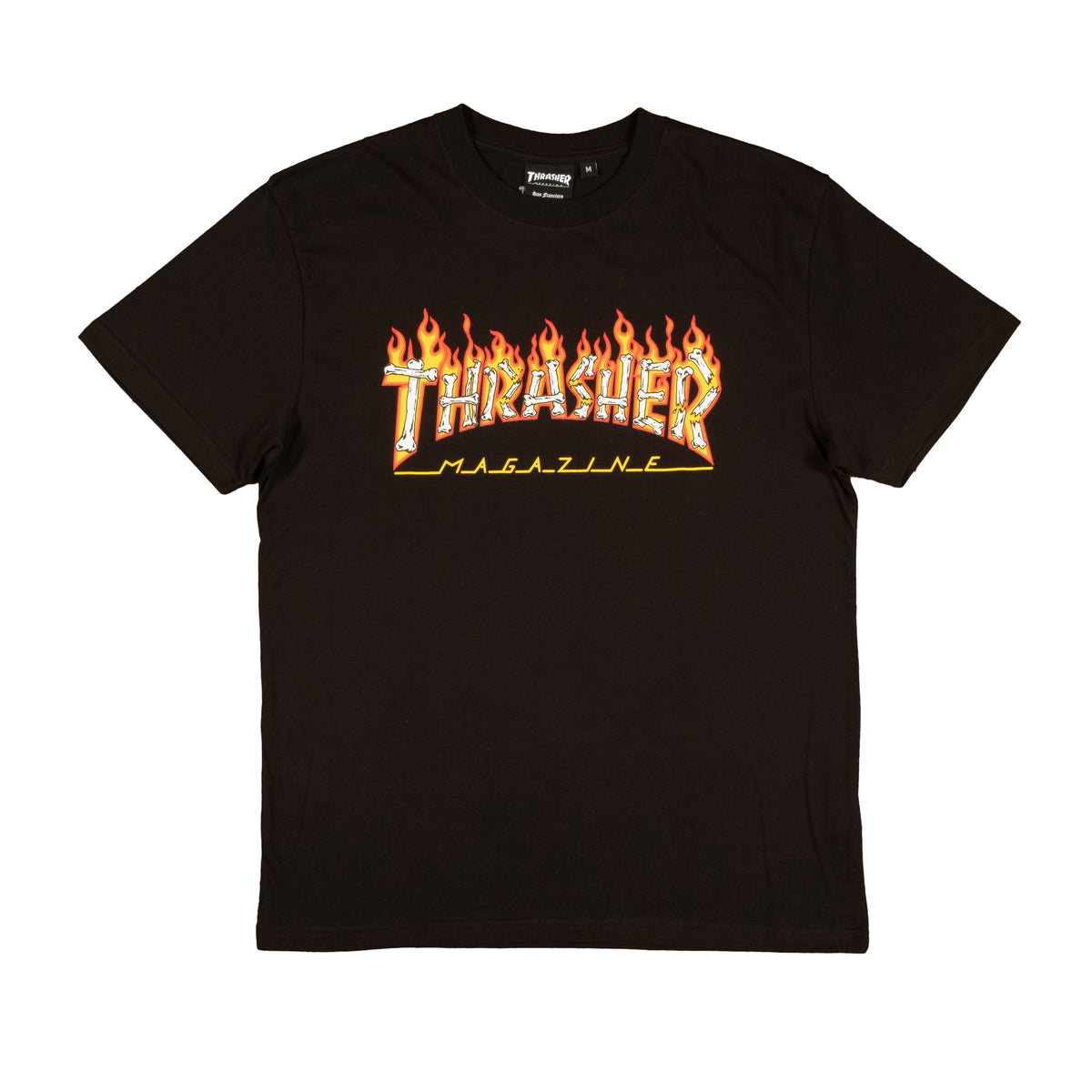 Thrasher : Skeleton Flame S/S T-Shirt (Black) – The Nines