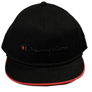 Champion: Snapback Script With Braided Rope (Black)