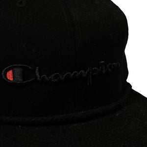 Champion: Snapback Script With Braided Rope (Black)