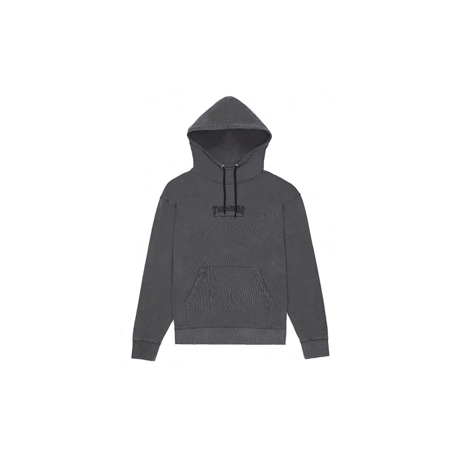 Thrasher: Washed Hooded Sweatshirt (Black)