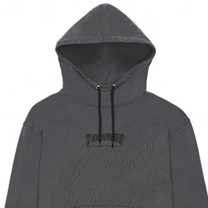 Thrasher: Washed Hooded Sweatshirt (Black)